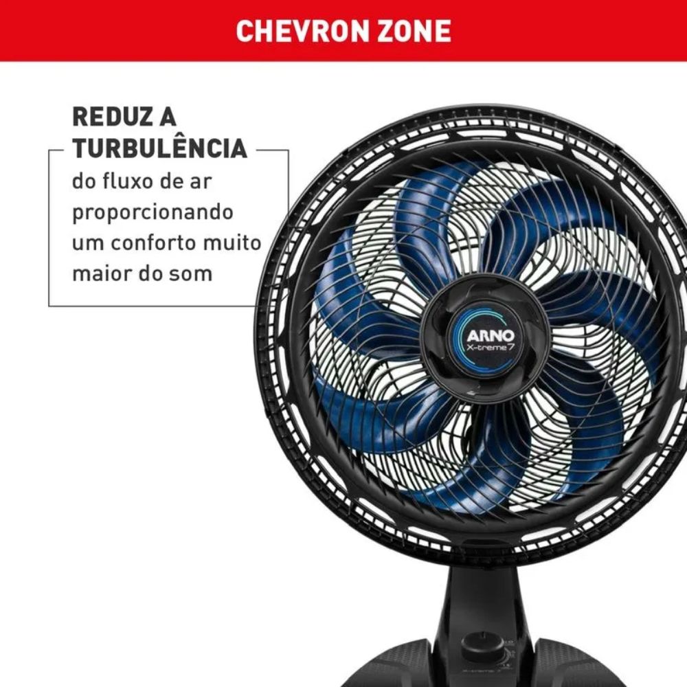 Ventilador de Mesa Arno 40cm 7 Pás X-TREME 7 150W 220V VE70 Preto, , large image number 4